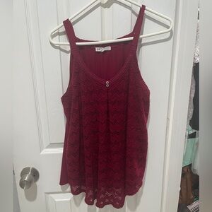 Jolt Lacy burgundy tank